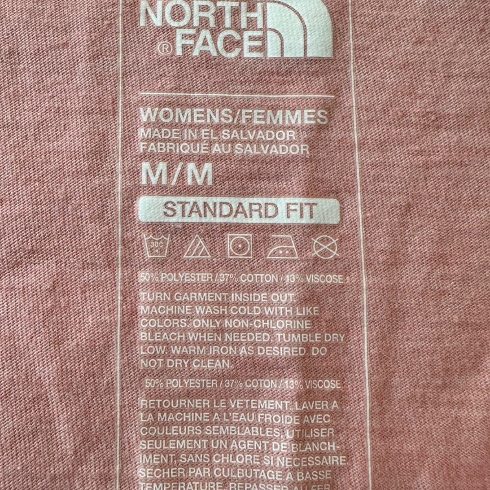 North Face Women's Casual Pink Long Sleeve T-Shirt SZ Medium - Picture 4 of 7